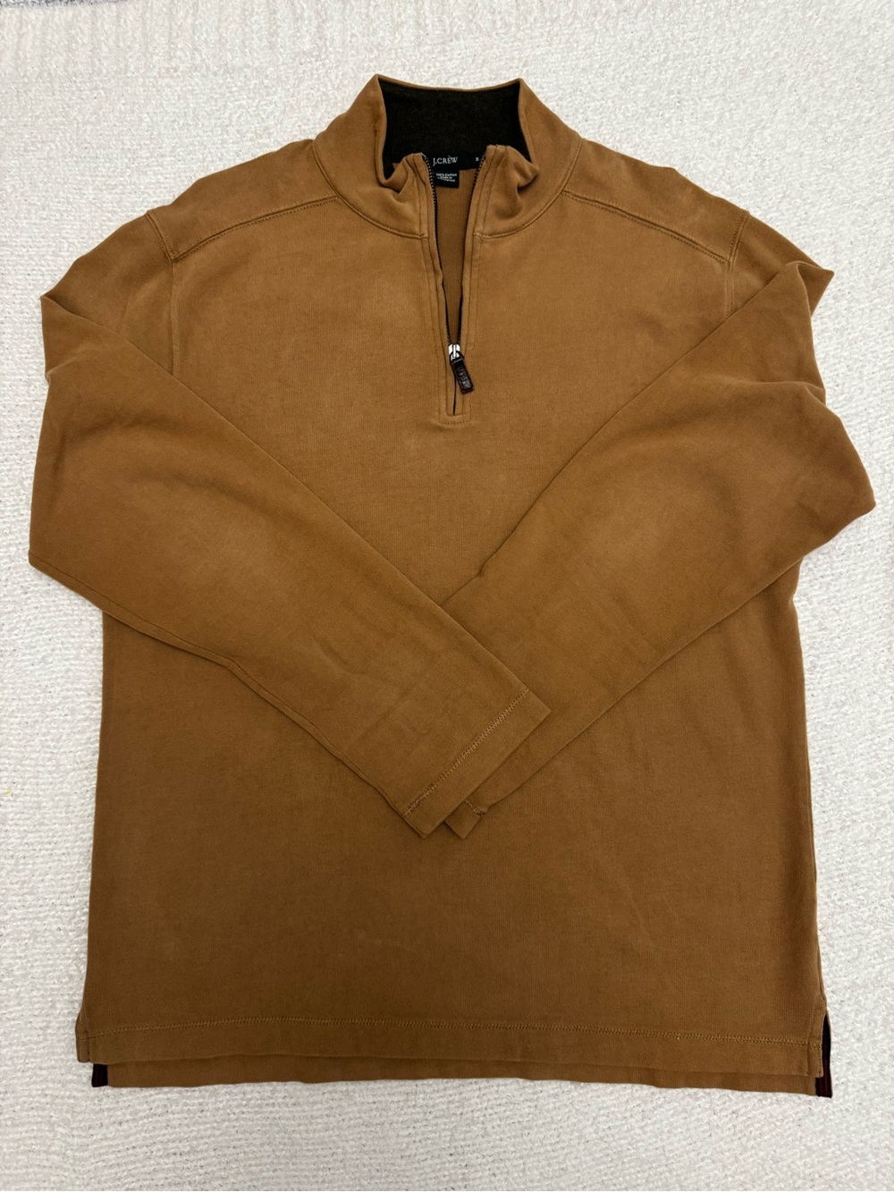 J. Crew Men’s Caramel Brown Half-Zip Pullover